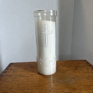 Emkay 7 Day Prayerlights Sanctuary Light Candle Muench-Kreuzer White NOS USA